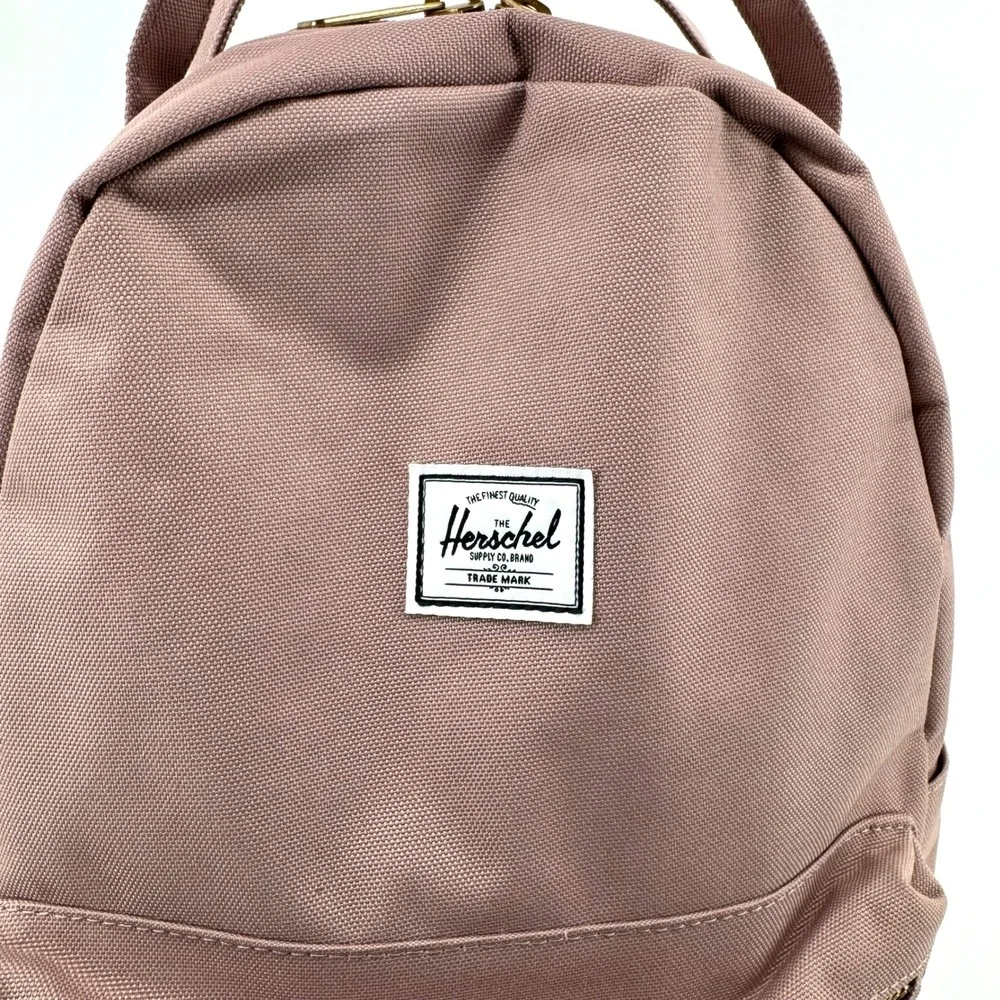 Herschel Supply Co Nova Mini Backpack Womens Ash Rose Pink Gold Zip Travel Bag